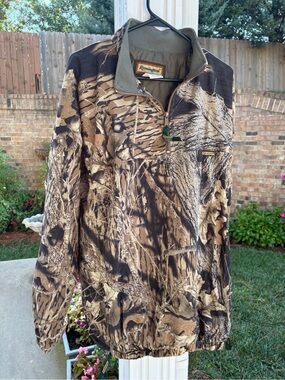 Remington Realtree-Style Camo Pullover Jacket in Brown and Tan